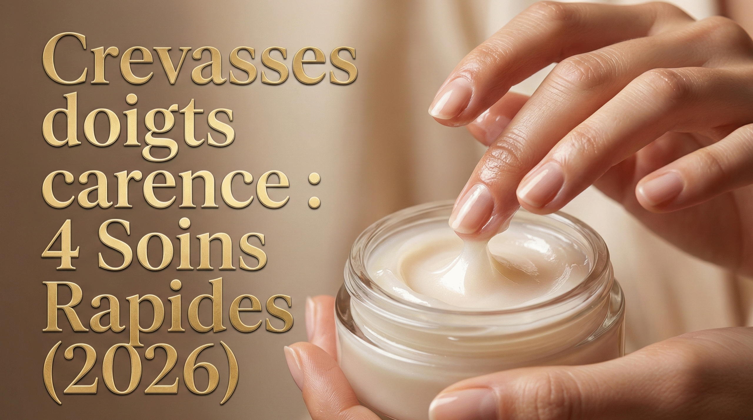 Crevasses doigts carence : 4 Soins Rapides (2026) - Application d'une crème réparatrice sur les mains