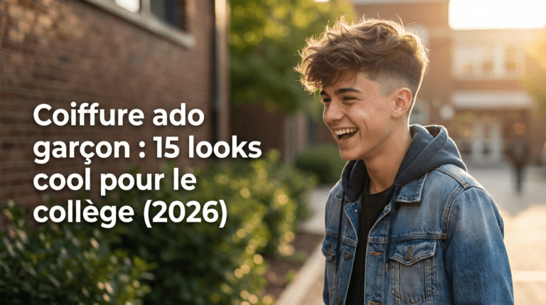 Coiffure ado garçon : 15 looks cool pour le collège (2026)