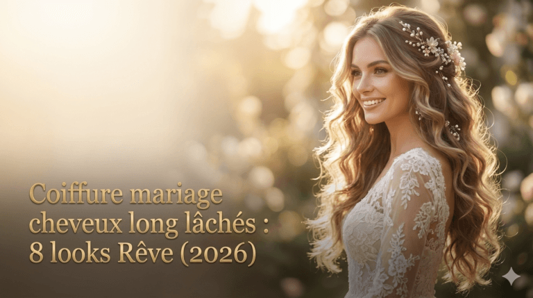 Coiffure mariage cheveux long lâchés : 8 looks Rêve (2026)