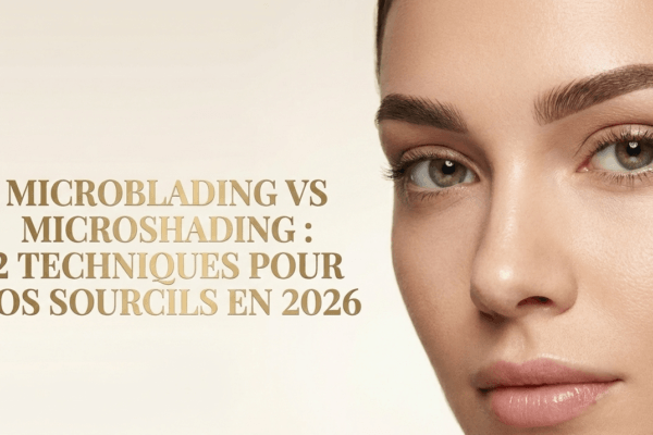 Gros plan sur les sourcils structurés d'une femme