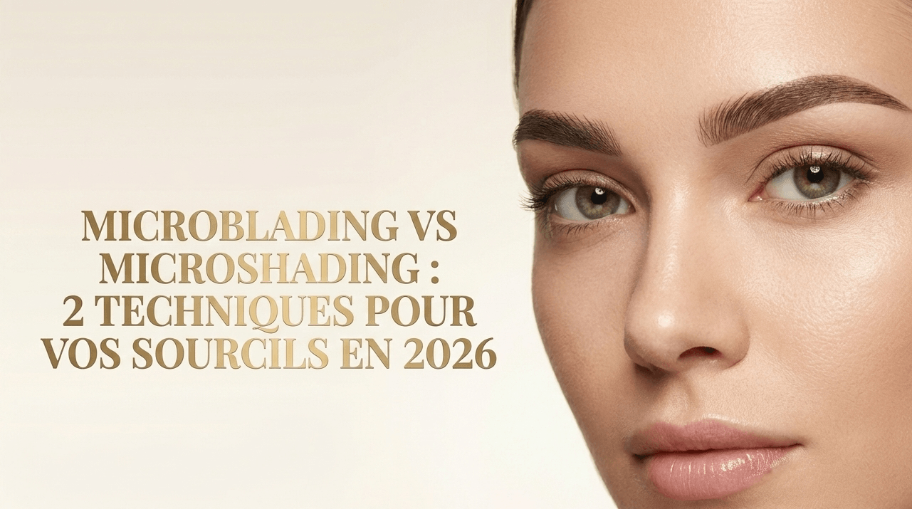 Gros plan sur les sourcils structurés d'une femme