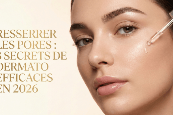 Application d'un sérum visage à la pipette pour resserrer les pores