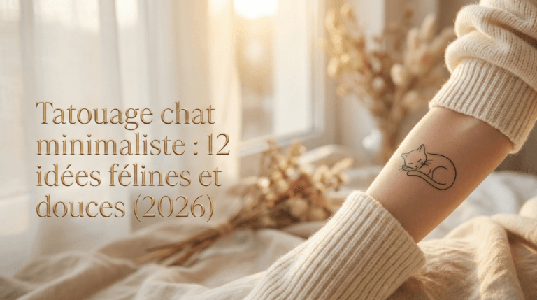Tatouage chat minimaliste : 12 idées félines et douces (2026)