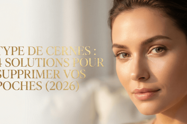 Gros plan sur le regard frais d'une femme illustrant le traitement des cernes