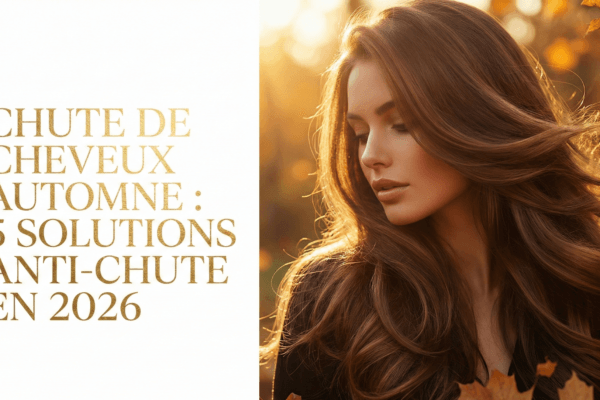 Femme aux cheveux bruns volumineux en extérieur en automne