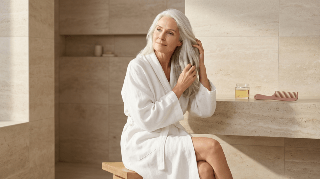 Transition cheveux blancs