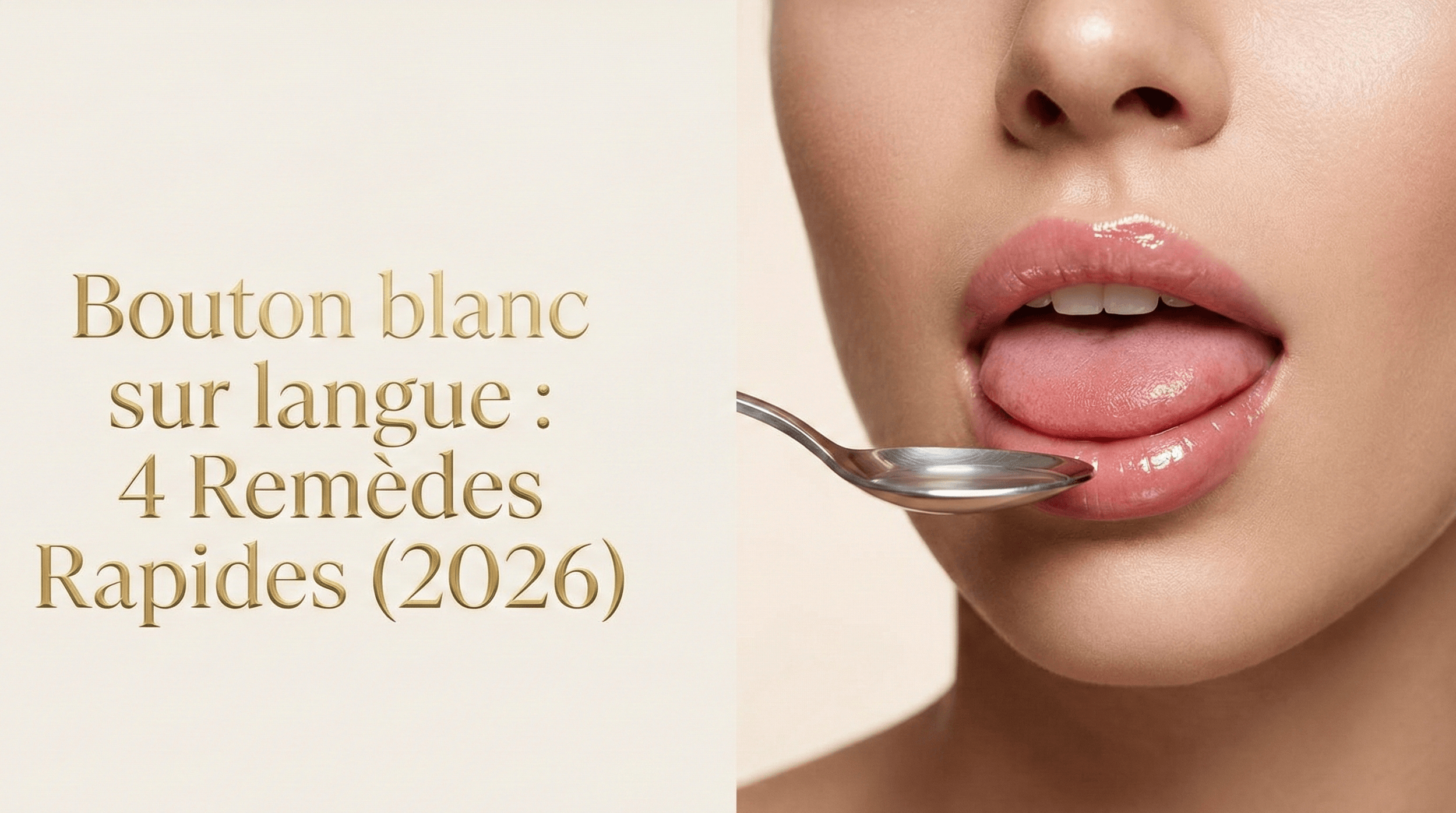 Bouton blanc sur langue