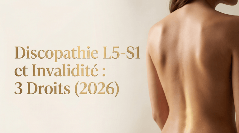 Discopathie L5-S1 et Invalidité : 3 Droits (2026)