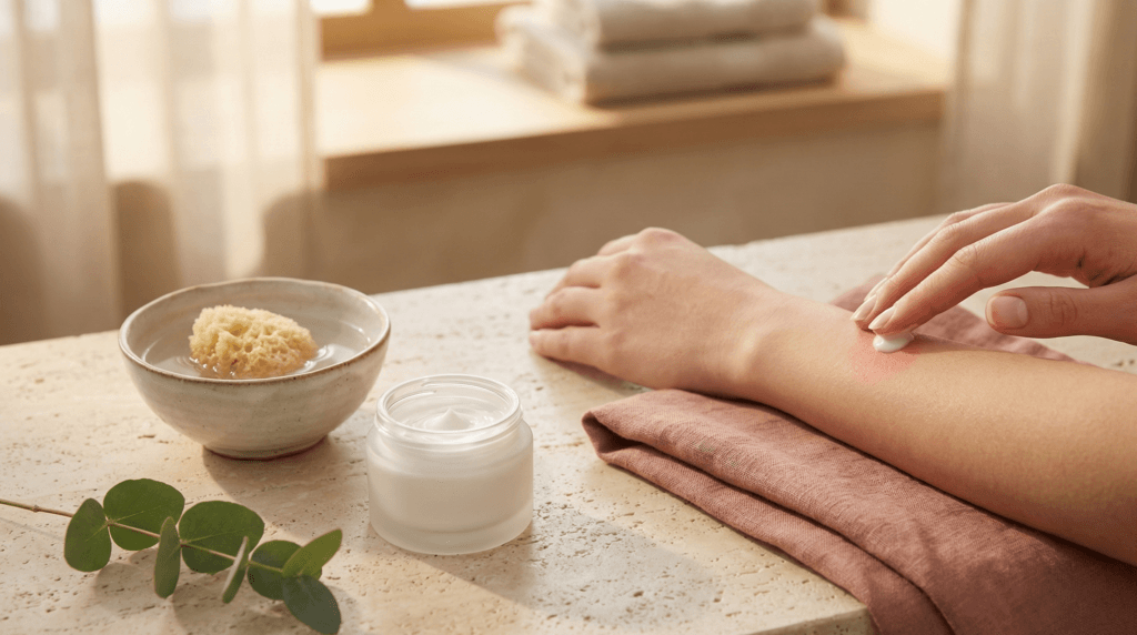 Taches rouges sur la peau