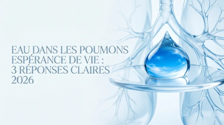Eau dans les poumons espérance de vie : 3 réponses claires 2026