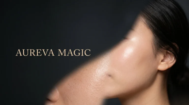 Photographie macro éditoriale pour l'avis dermatologue sur Aureva Magic.