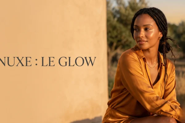 Portrait beauté éditorial pour l'avis dermatologue sur l'efficacité des soins Nuxe.