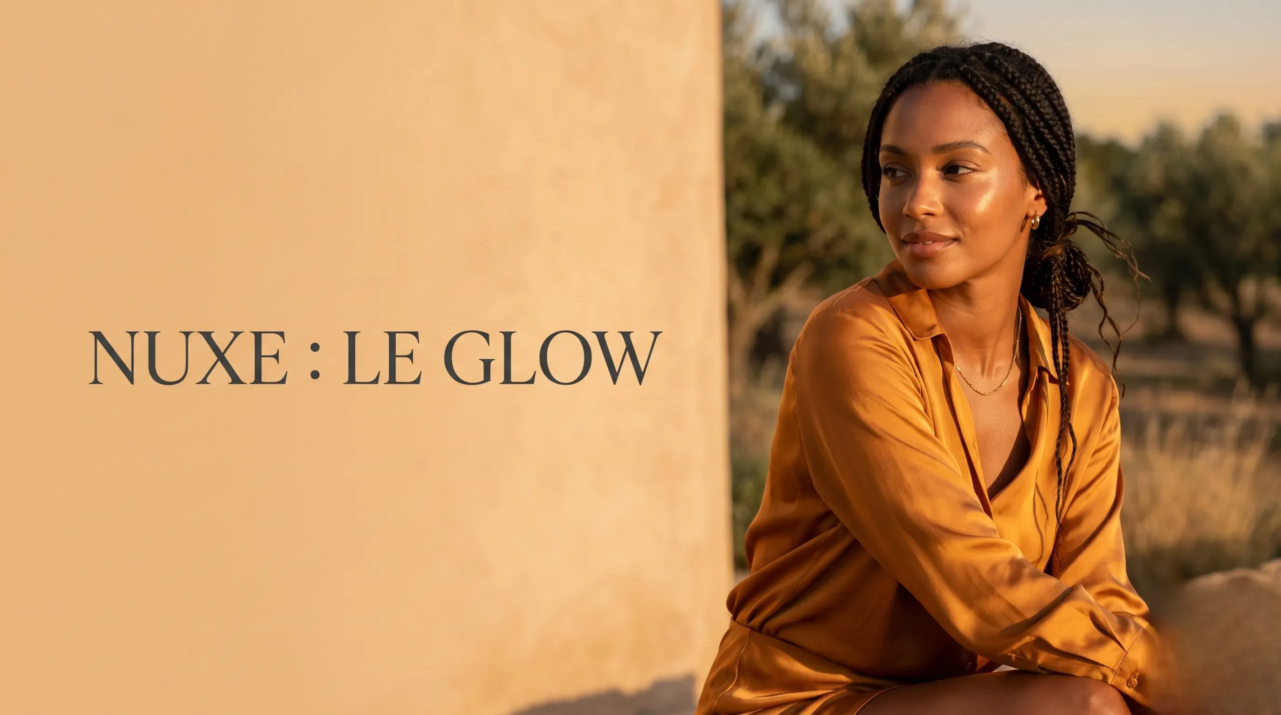 Portrait beauté éditorial pour l'avis dermatologue sur l'efficacité des soins Nuxe.