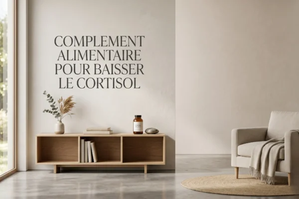 Design intérieur apaisant illustrant la gestion du stress et du cortisol.