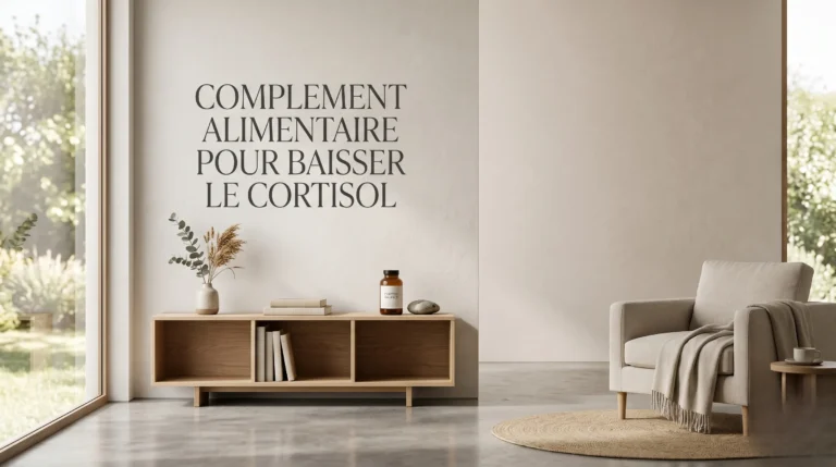 Design intérieur apaisant illustrant la gestion du stress et du cortisol.