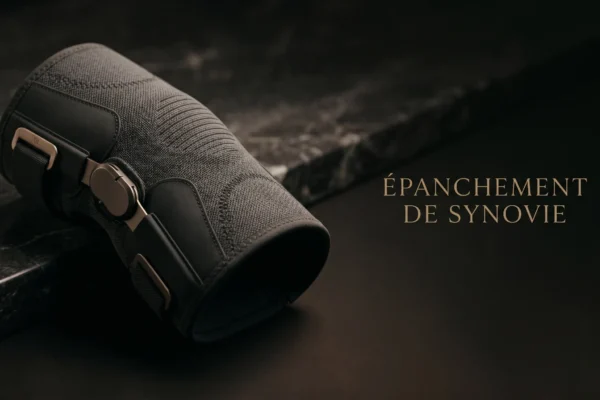 Photographie éditoriale illustrant la récupération articulaire avec une esthétique de luxe.