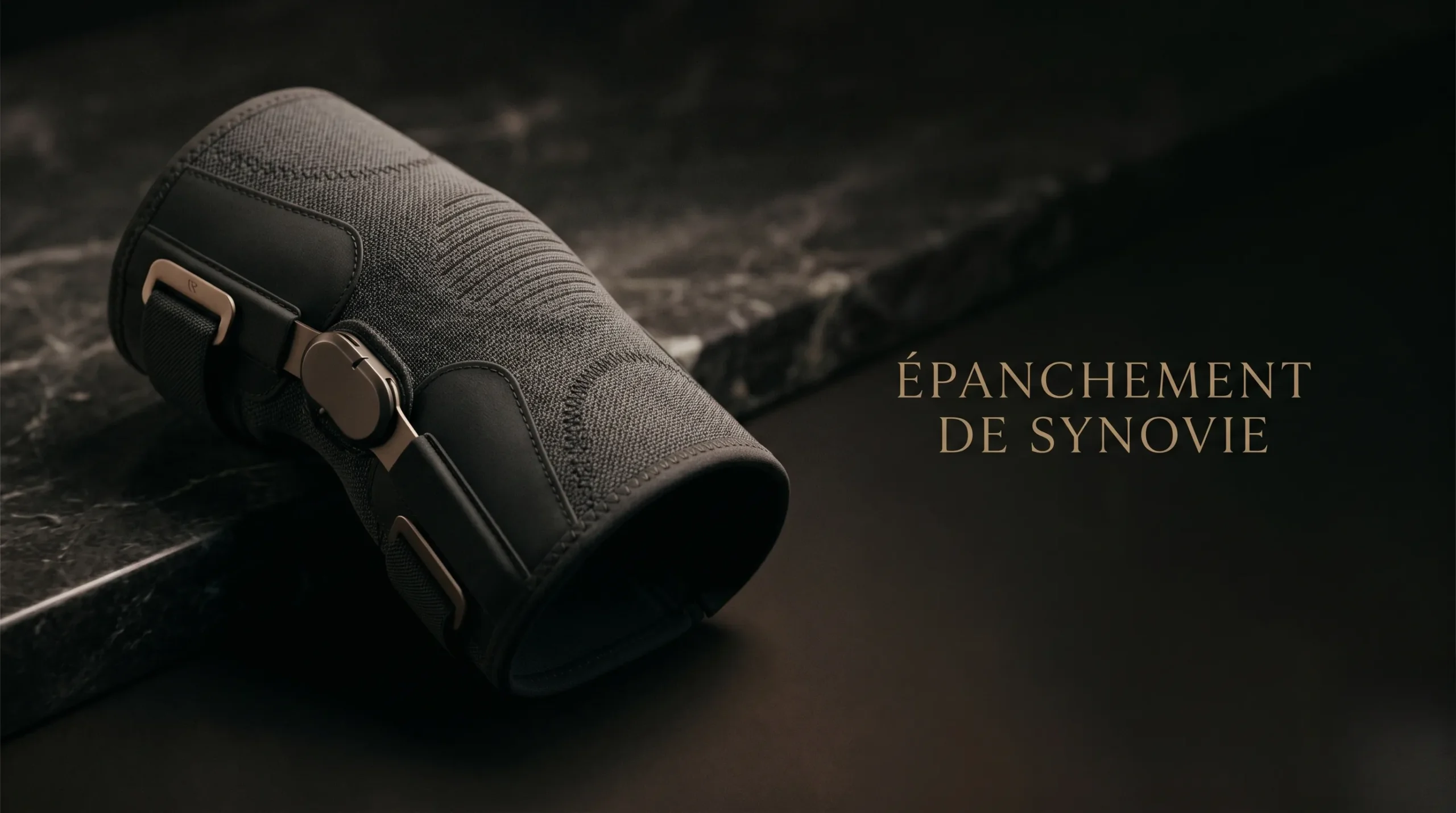 Photographie éditoriale illustrant la récupération articulaire avec une esthétique de luxe.