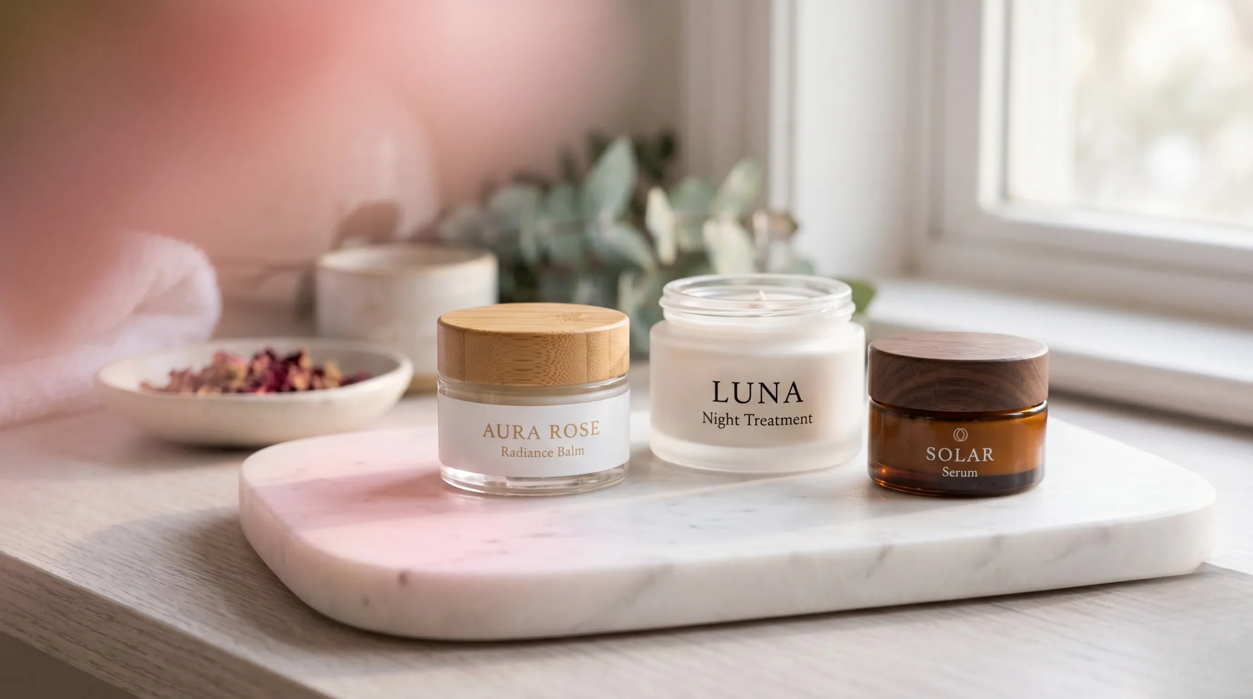 Soins du visage haut de gamme disposés avec élégance dans un décor de spa. Masque led silk'n avis