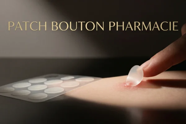 Illustration clinique et luxueuse d'un patch dermatologique anti-imperfections.