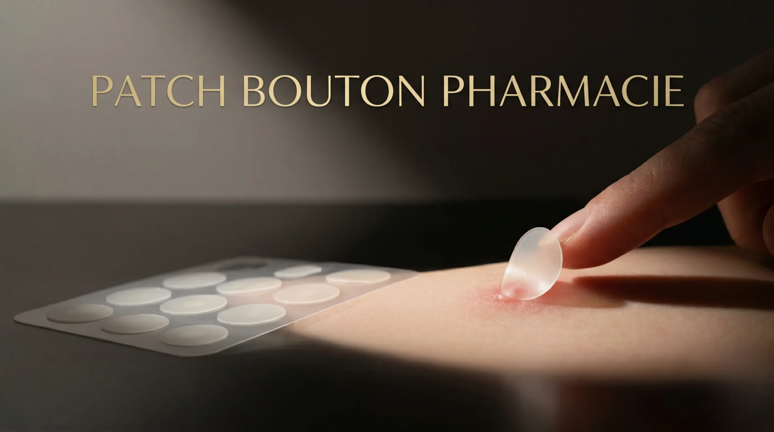 Illustration clinique et luxueuse d'un patch dermatologique anti-imperfections.