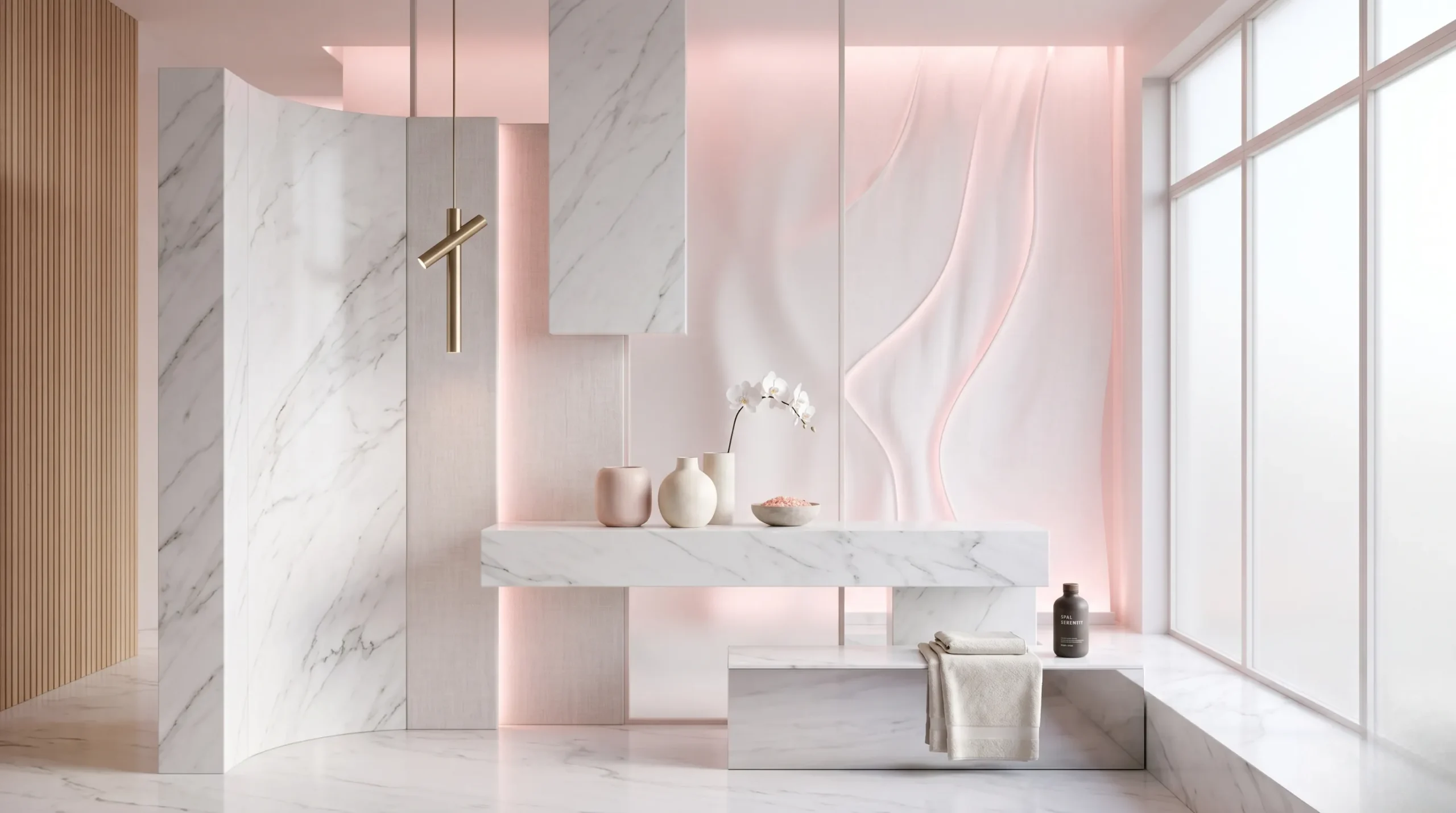 Représentation artistique et épurée des tissus corporels, ambiance spa de luxe. Penis de sang