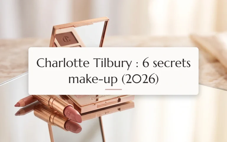 produit de maquillage charlotte tilbury posé sur une surface réfléchissante sous un éclairage studio