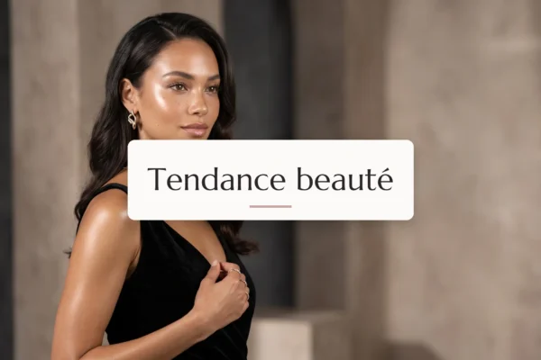 portrait d'une femme à la peau éclatante incarnant la nouvelle tendance beauté de l'année 2026